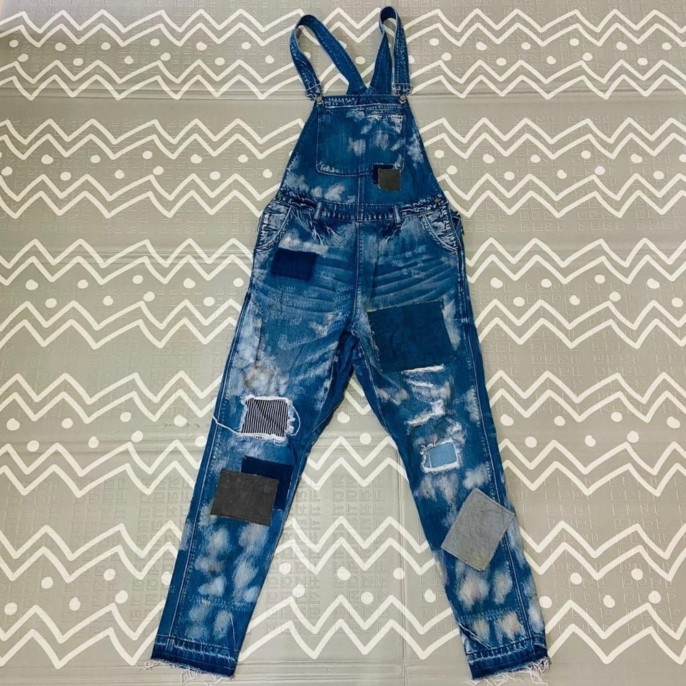 Prps patch denim jean overalls